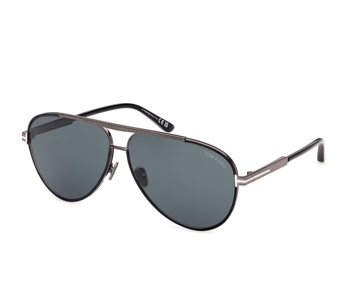 Tom Ford Rupert-02 FT13406301V Shiny Black/ Blue