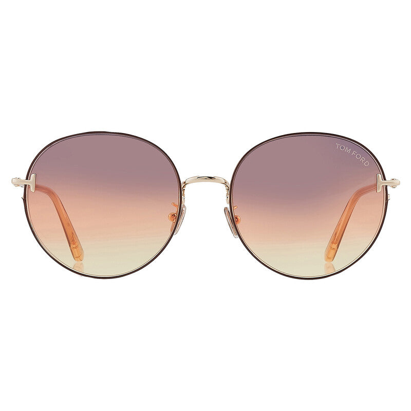 TOM FORD FT0966-K Shiny Dark Brown / Gradient Brown