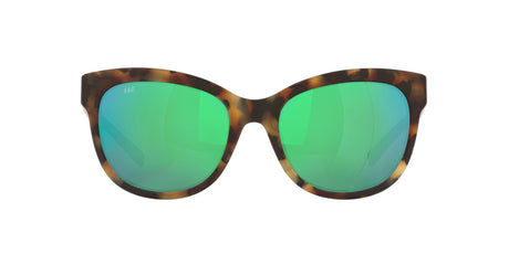 Costa del Mar Bimini 06S2004 200402 54 Shiny Vintage Tortoise / Green Lens Mirror - Blue Star Eyewear