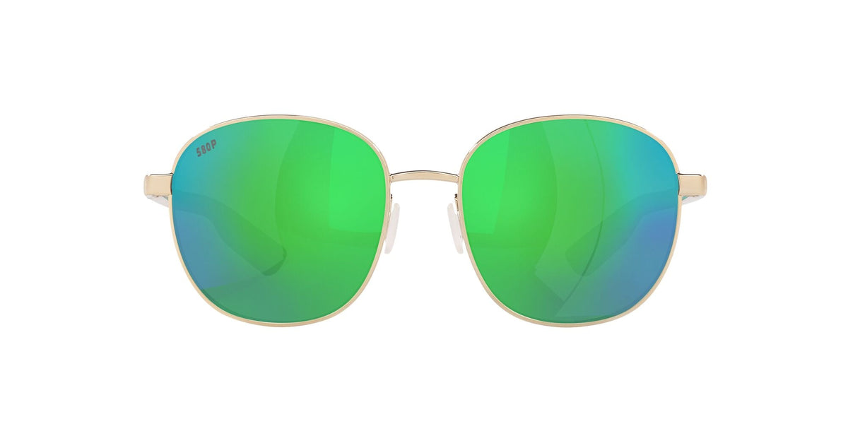 6S 4005 Costa Del Mar Egret Shiny Gold / Green Mirror 55 - Blue Star Eyewear