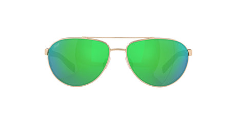 Costa del Mar Fernandina 06S4007 400712 57 Brushed Gold / Green Lens Mirror - Blue Star Eyewear
