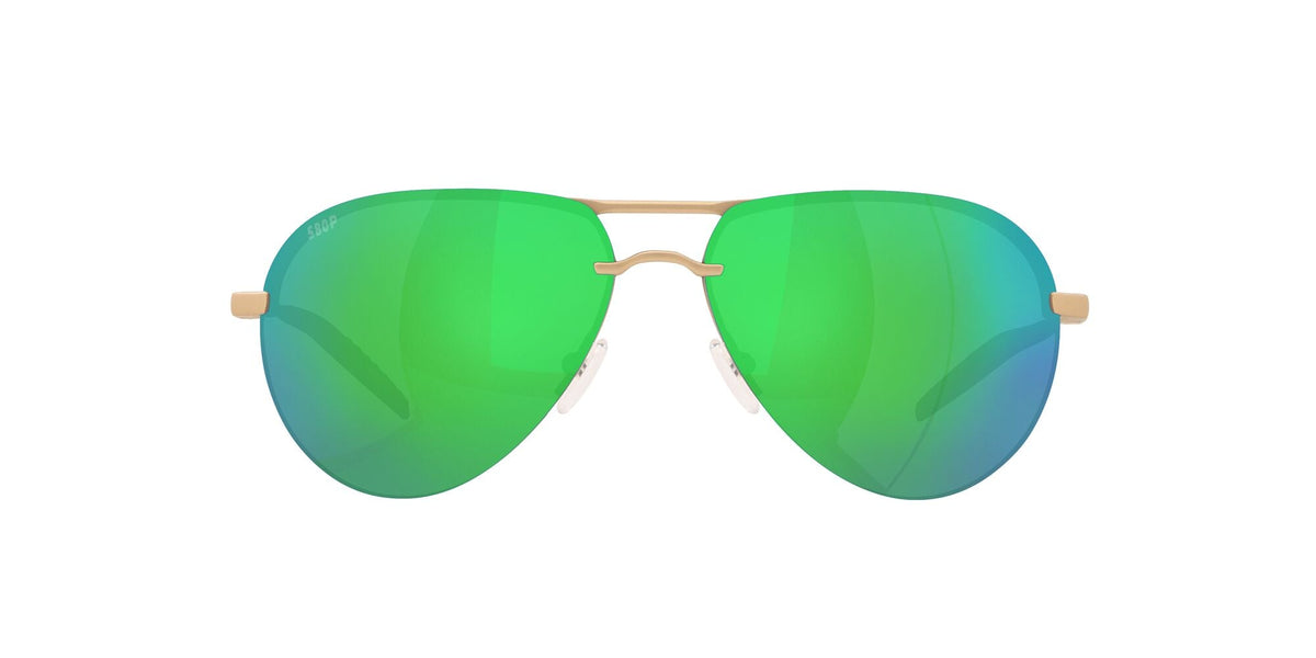 Costa del Mar Helo 06S6006 600609 61 Matte Champagne / Green Lens Mirror - Blue Star Eyewear