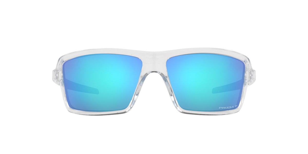 Oakley Cables 0OO9129 912905 63 Polished Clear / Prizm Sapphire Polarized - Blue Star Eyewear