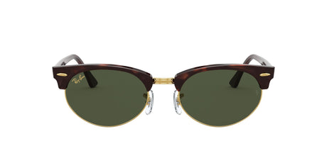 RB 3946 Ray-Ban Clubmaster Oval Mock Tortoise /  G-15 Green 52 - Blue Star Eyewear