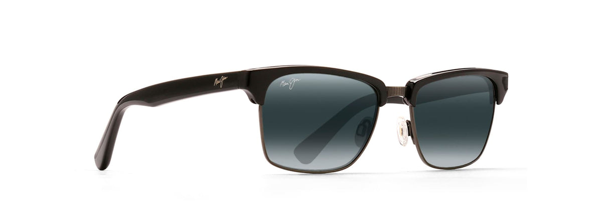 Maui Jim Kawika 257-17C Black Gloss w/Antique Pewter/ Neutral Grey - Blue Star Eyewear