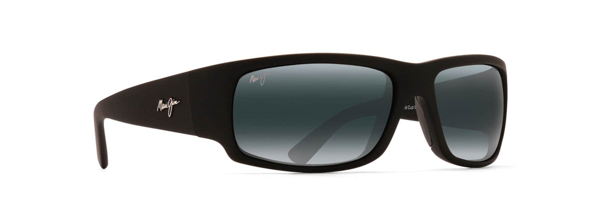 Maui Jim World Cup 266-02MR Matte Black Rubber  / Neutral Grey Polarised - Blue Star Eyewear