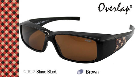 IDEAL Polarised Fit-Over Sunglasses 8931 Shine Black/Brown Shine Black/Brown - Blue Star Eyewear