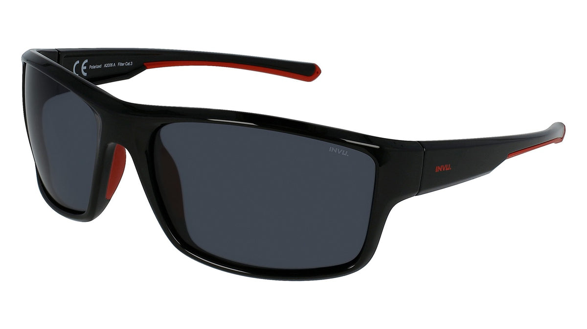 INVU Ultra Polarised Sunglasses  Black/Red Men Sunglasses - Blue Star Eyewear