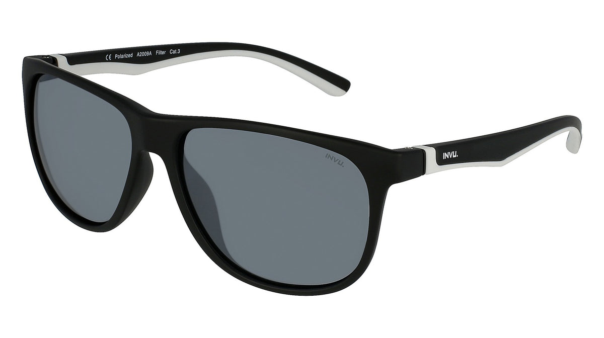 INVU Ultra Polarised Sunglasses  Matt Black/Rubb. White Men Sunglasses - Blue Star Eyewear