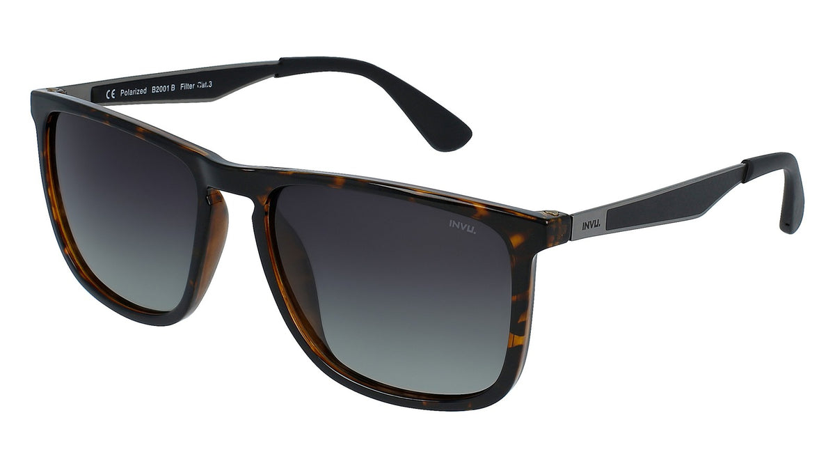 INVU Ultra Polarised Sunglasses  Demi/Matt Gun Men Sunglasses - Blue Star Eyewear