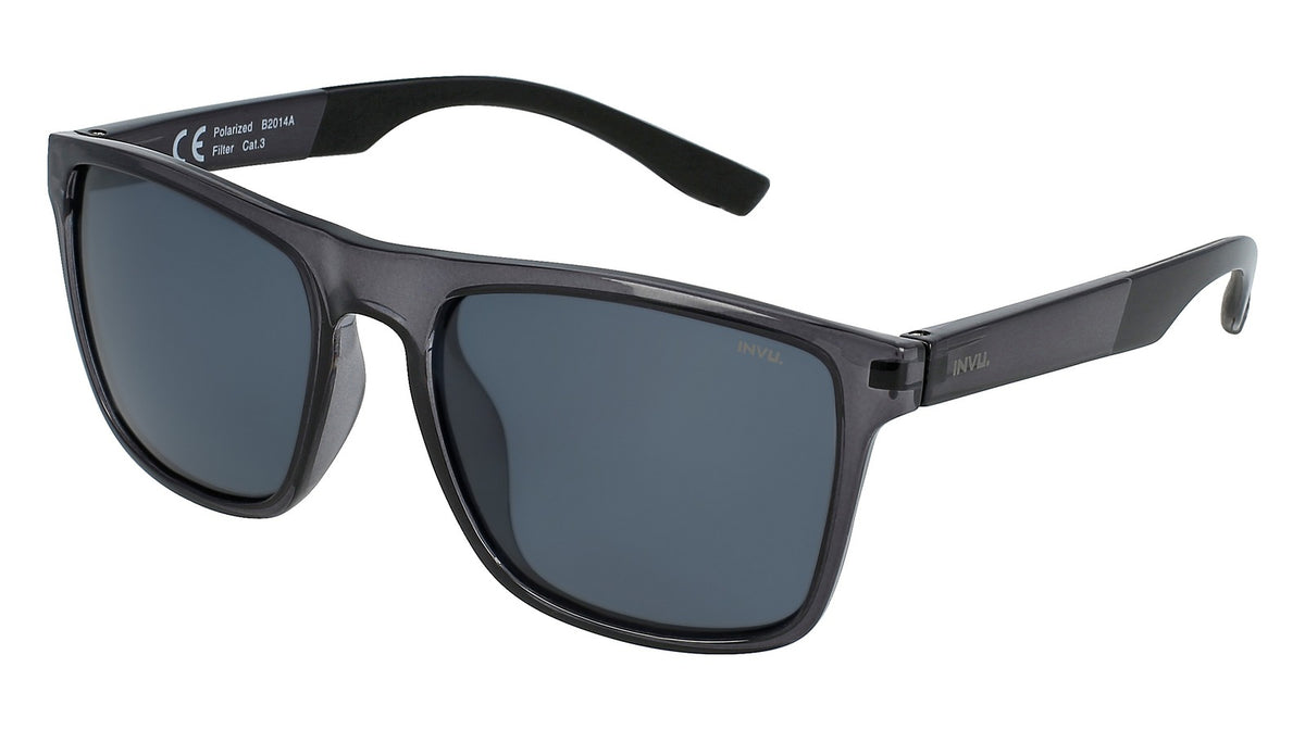 INVU Ultra Polarised Sunglasses  Transp. Smoke/Rubb. Black Men Sunglasses - Blue Star Eyewear