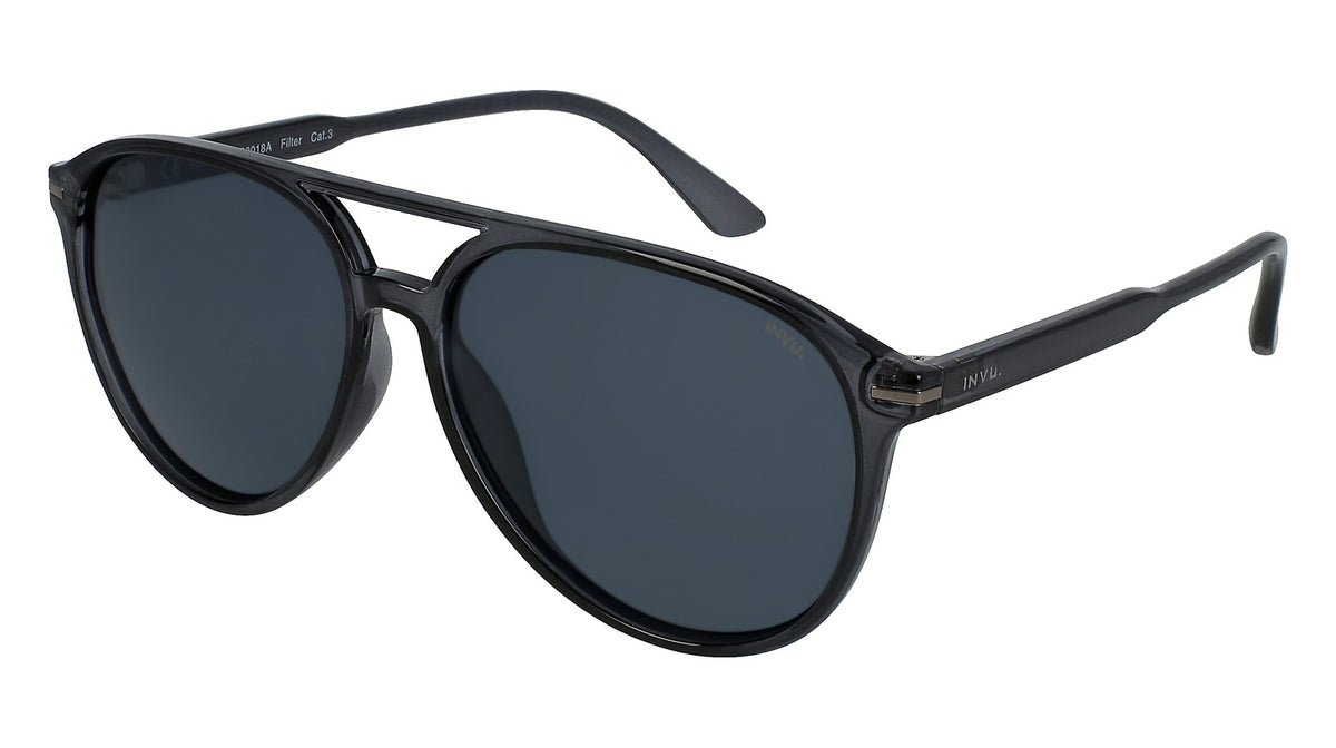 INVU Ultra Polarised Sunglasses  Transp. Smoke/Gun Men Sunglasses - Blue Star Eyewear