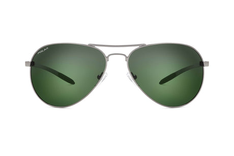 Polar Carbon Fiber 01 48 Shiny Gun - Black Carbon / Solid Green - Blue Star Eyewear