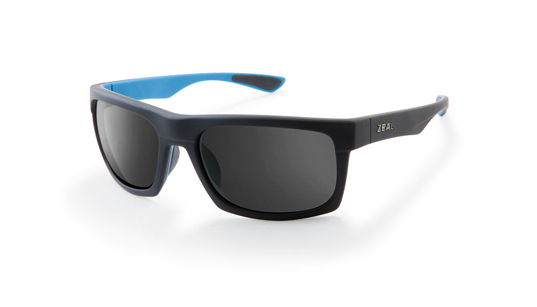 Zeal Drifter 11320 Matte Black Azure/Dark Grey - Blue Star Eyewear