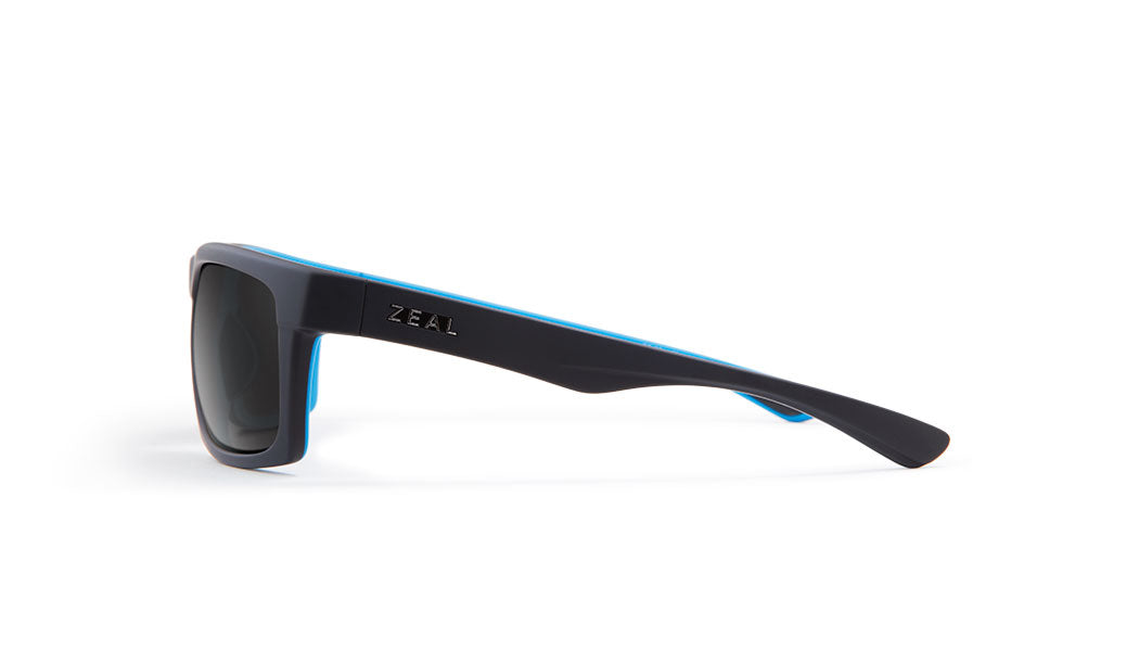 Zeal Drifter 11320 Matte Black Azure/Dark Grey - Blue Star Eyewear