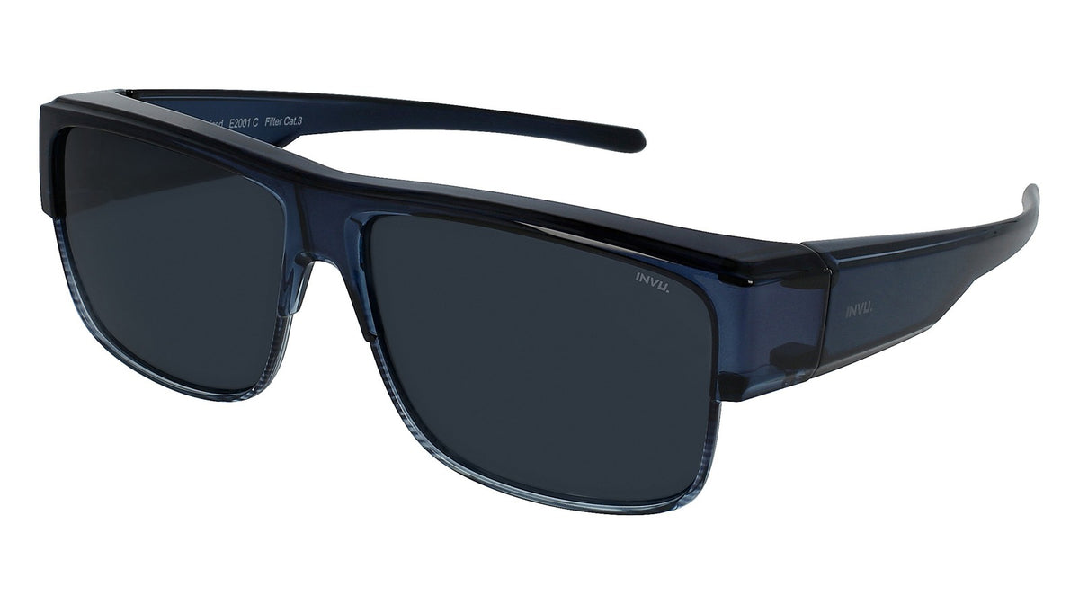 INVU Ultra Polarised Sunglasses Fit Over  Fibre Blue/Blue Men Sunglasses - Blue Star Eyewear