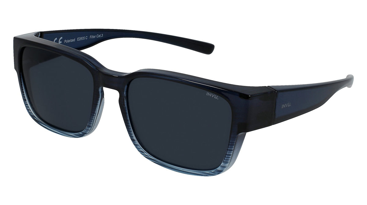 INVU Ultra Polarised Sunglasses Fit Over  Transp. Blue Men Sunglasses - Blue Star Eyewear