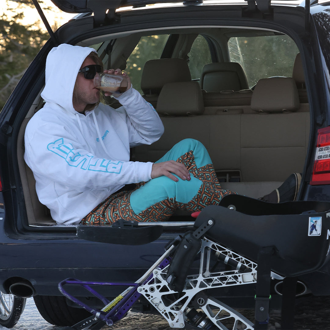 Pit Viper Mini Fangs White Hoodie - Blue Star Eyewear