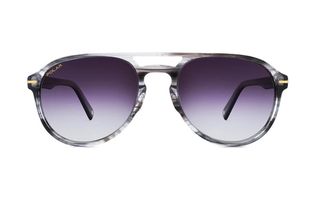 Polar Gold 141 427 Shiny Striped Grey / Gradient Smoke - Blue Star Eyewear