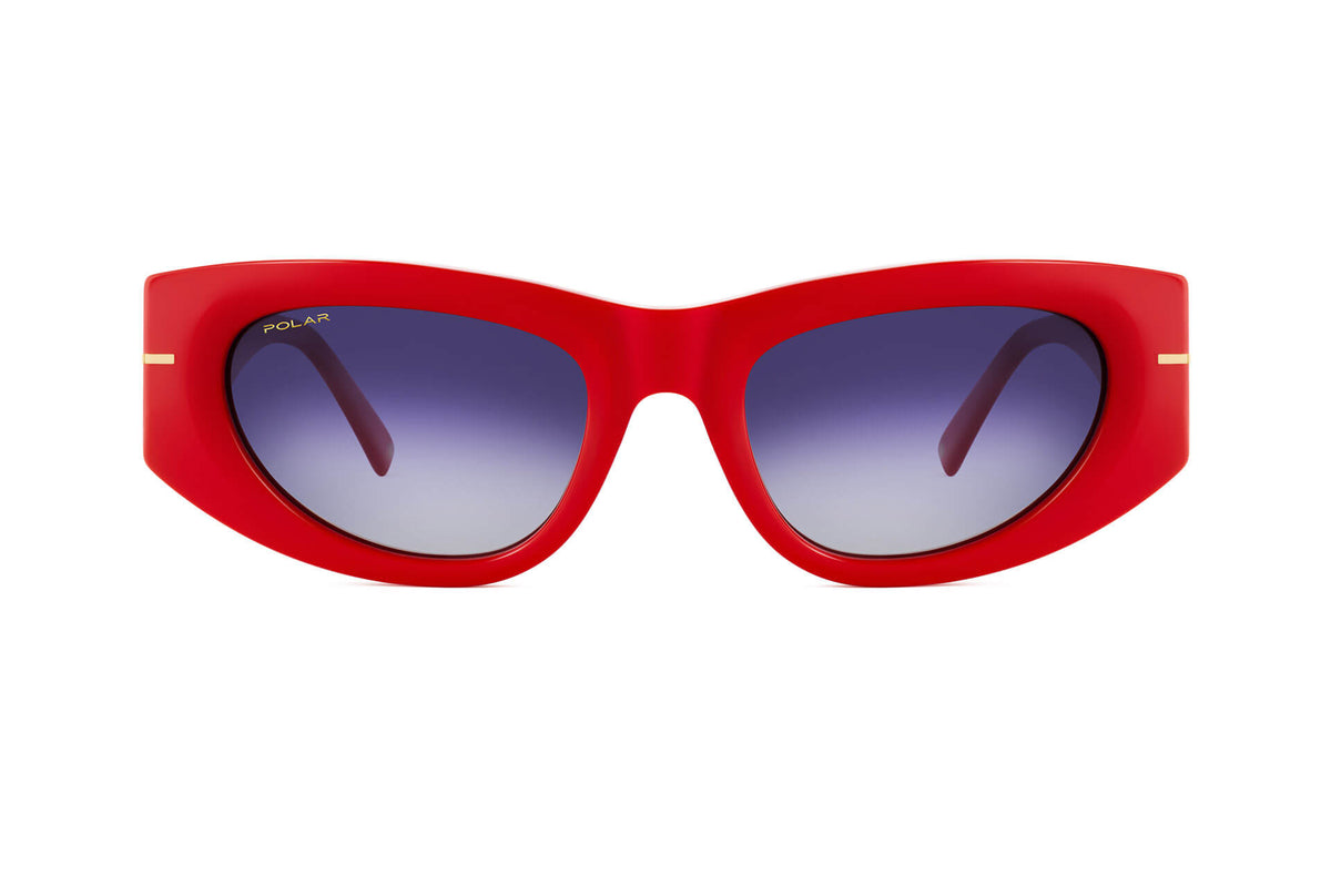 Polar Gold 156 22 Shiny Red / Gradient Blue-Smoke - Blue Star Eyewear