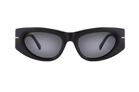 Polar Gold 156 77 Shiny Black / Solid Smoke - Blue Star Eyewear