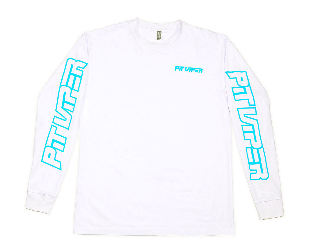 Pit Viper Mini Fangs White Long Sleeve Tee - Blue Star Eyewear