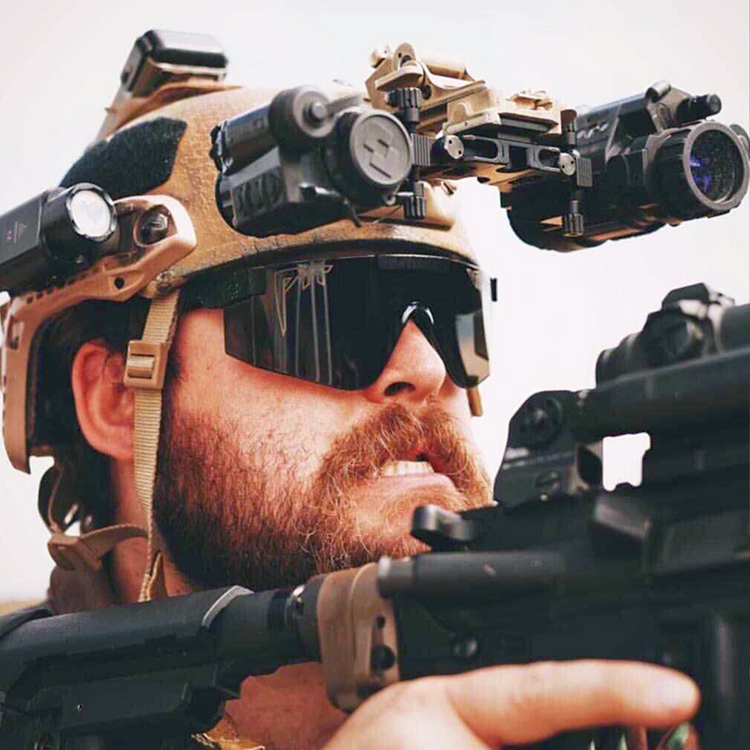Man in tactical gear wearing The Black Ops 2000s - lifestyle