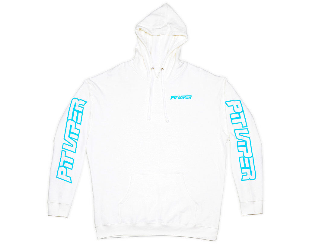Pit Viper Mini Fangs White Hoodie - Blue Star Eyewear